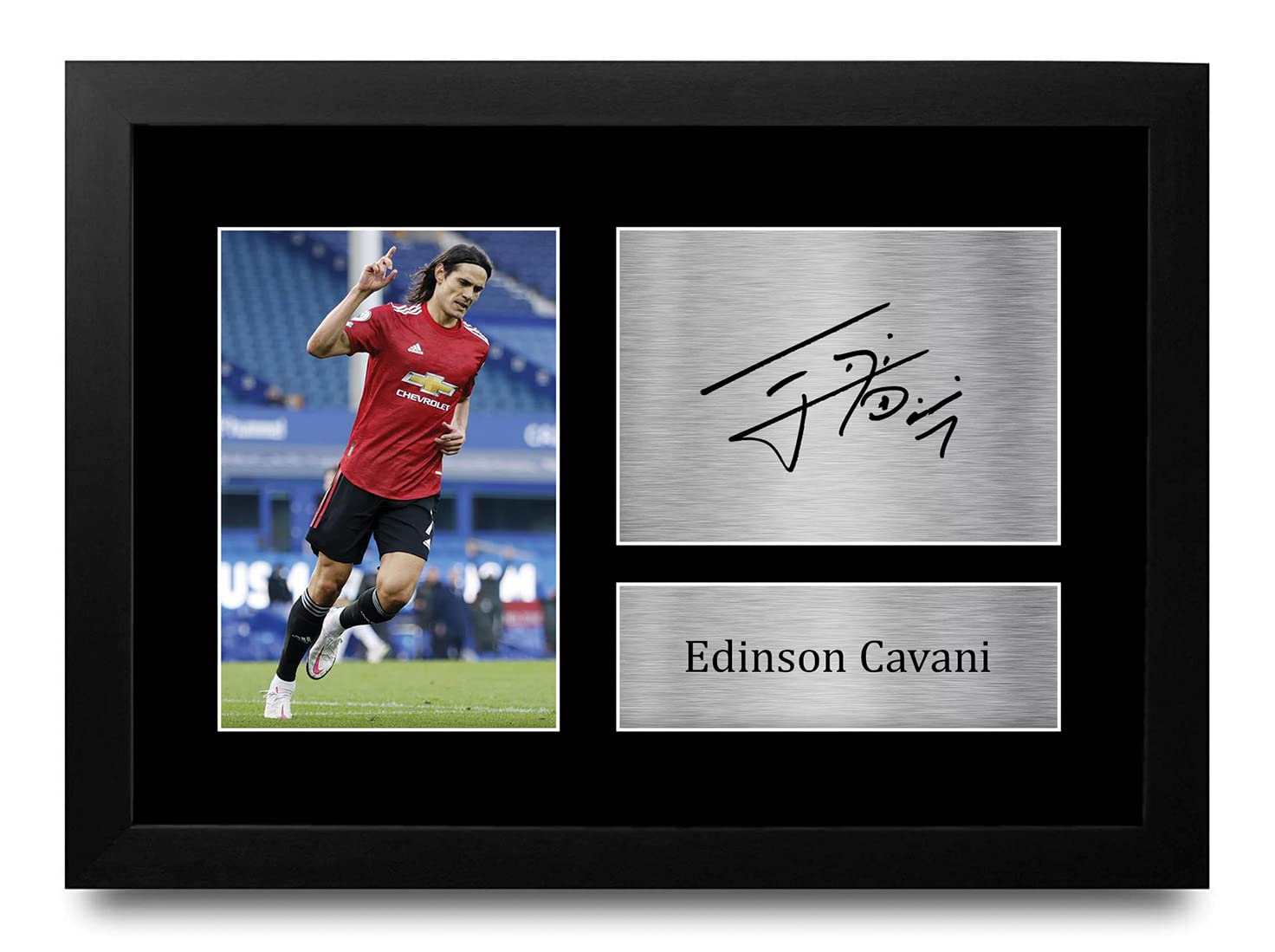 HWC Trading A4 FR Edinson Cavani Presents Printed Signed Autograph Picture for Fans and Supporters - A4 Framed