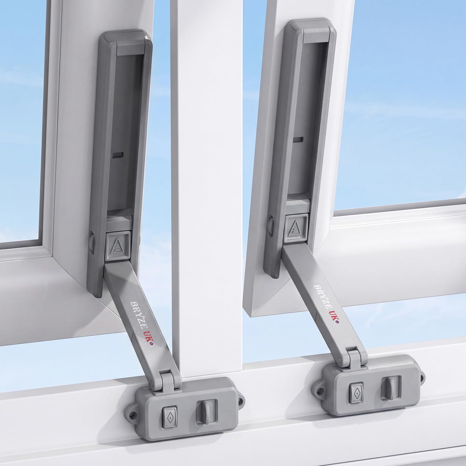 2 Pack Grey Baby Safety Window Restrictor Window Safety Lock
