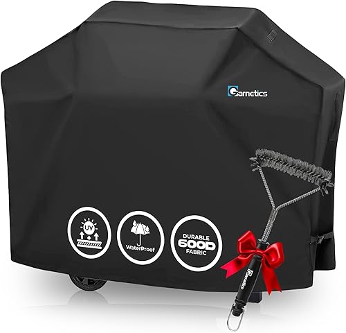 Cubierta de parrilla para exteriores de 55 pulgadas  Cepillo de limpieza de parrilla incluido, cubierta de parrilla de gas impermeable resistente