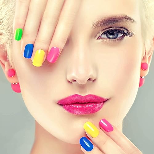 Miniatura 6 de SILPECWEE 224 piezas de 16 hojas de tiras de esmalte de uñas de color sólido, calcomanías adhesivas de uñas completas para mujeres, tiras de uñas de