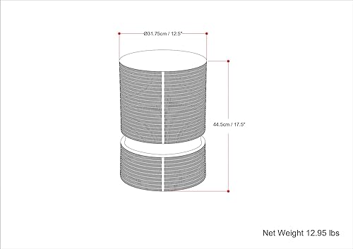 Miniatura 24 de SIMPLIHOME Johnsen - Mesa de metal, 15 pulgadas de ancho, con tambor de hierro macizo, color plata antigua con patrón tribal, mesa auxiliar redonda