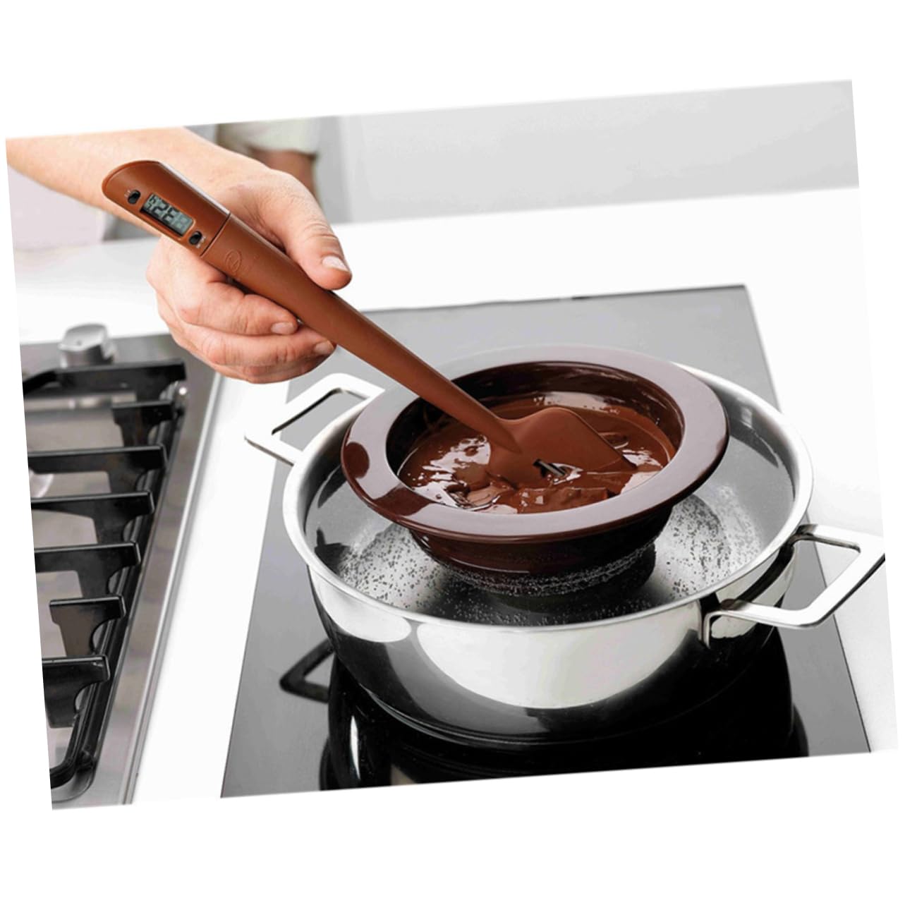 SOLUSTRE Digital Baking Thermometer and Kitchen Spatula Thermometer Fast Accurate Temperature Reader for Cooking Candy Making and for Sauces and More