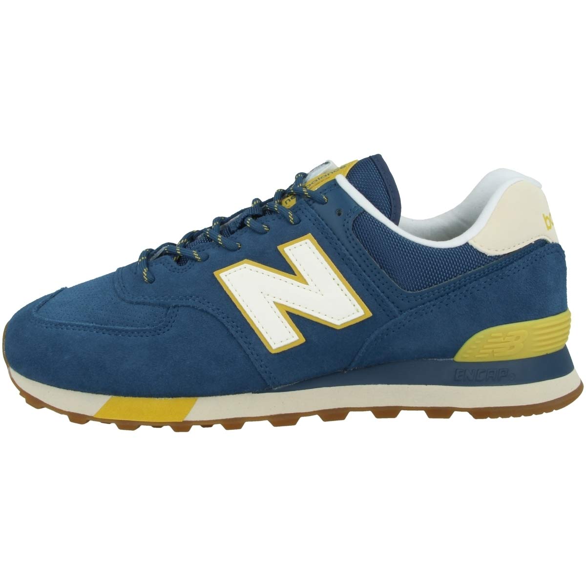 New Balance Men's 574 V2 Sneaker, Nb Dark Blue/Bone, 8.5