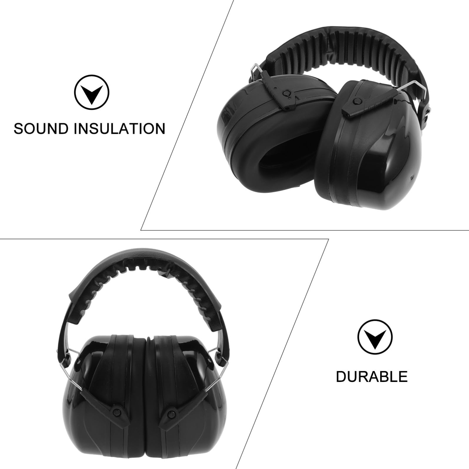 Outanaya Cuffie Protettive Antirumore per Batteristi Riduzione del Rumore e Design Confortevole, Auricolari Over Ear in Abs e Pelle Sintetica per Concerti