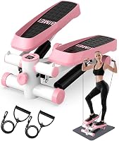 Bubbacare Mini Stepper Otthoni Edzéshez Ellenállásos Szalagokkal és LCD Kijelzővel 1