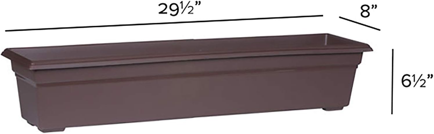 Novelty 16303 Countryside Flower Box Planter, Brown, 30-Inch