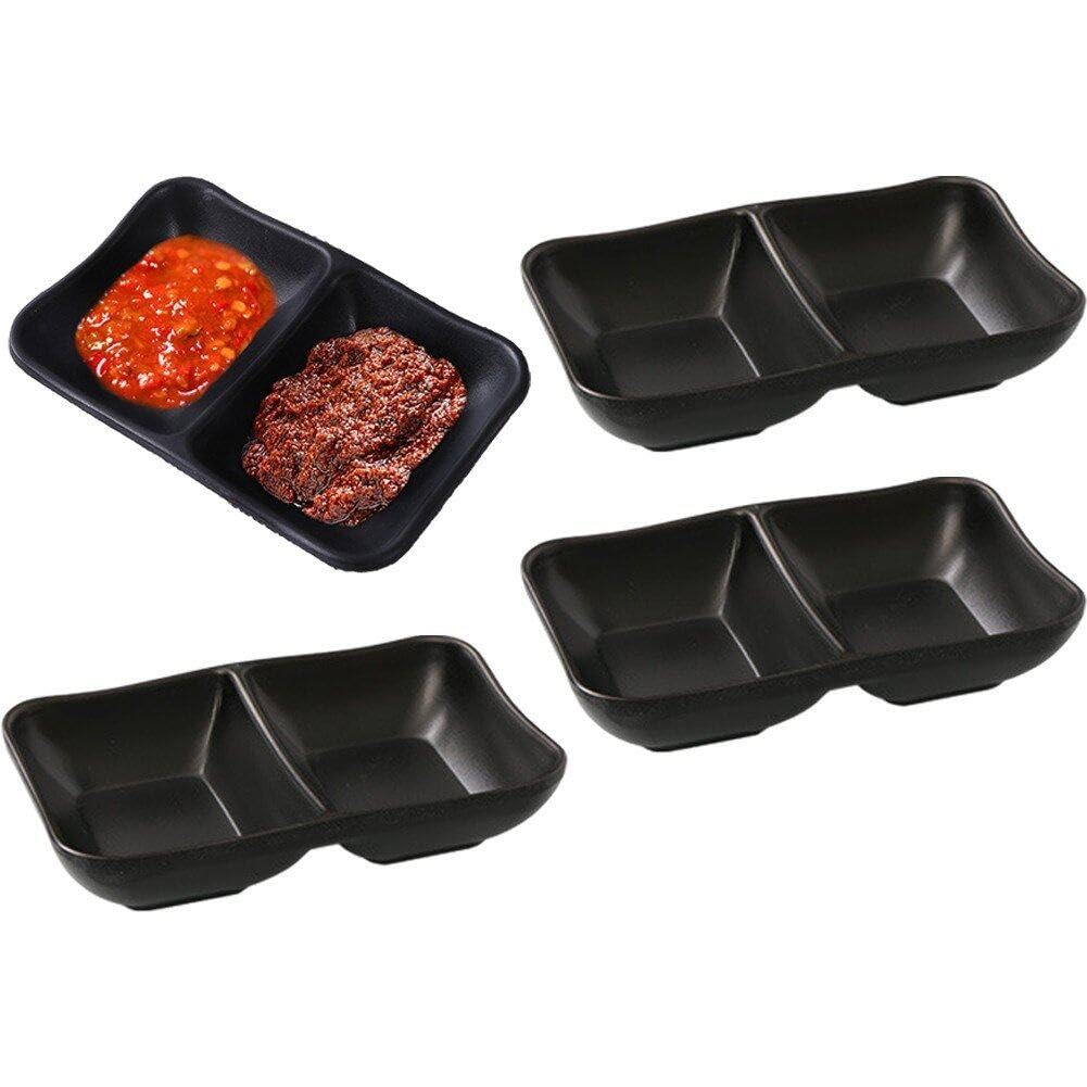 4er Set Sojasauce & Dip-Schalen Aus Melamin - Kleine Gewürzteller Für Sushi, Ramen & Saucen, 7.4x2.5 Cm