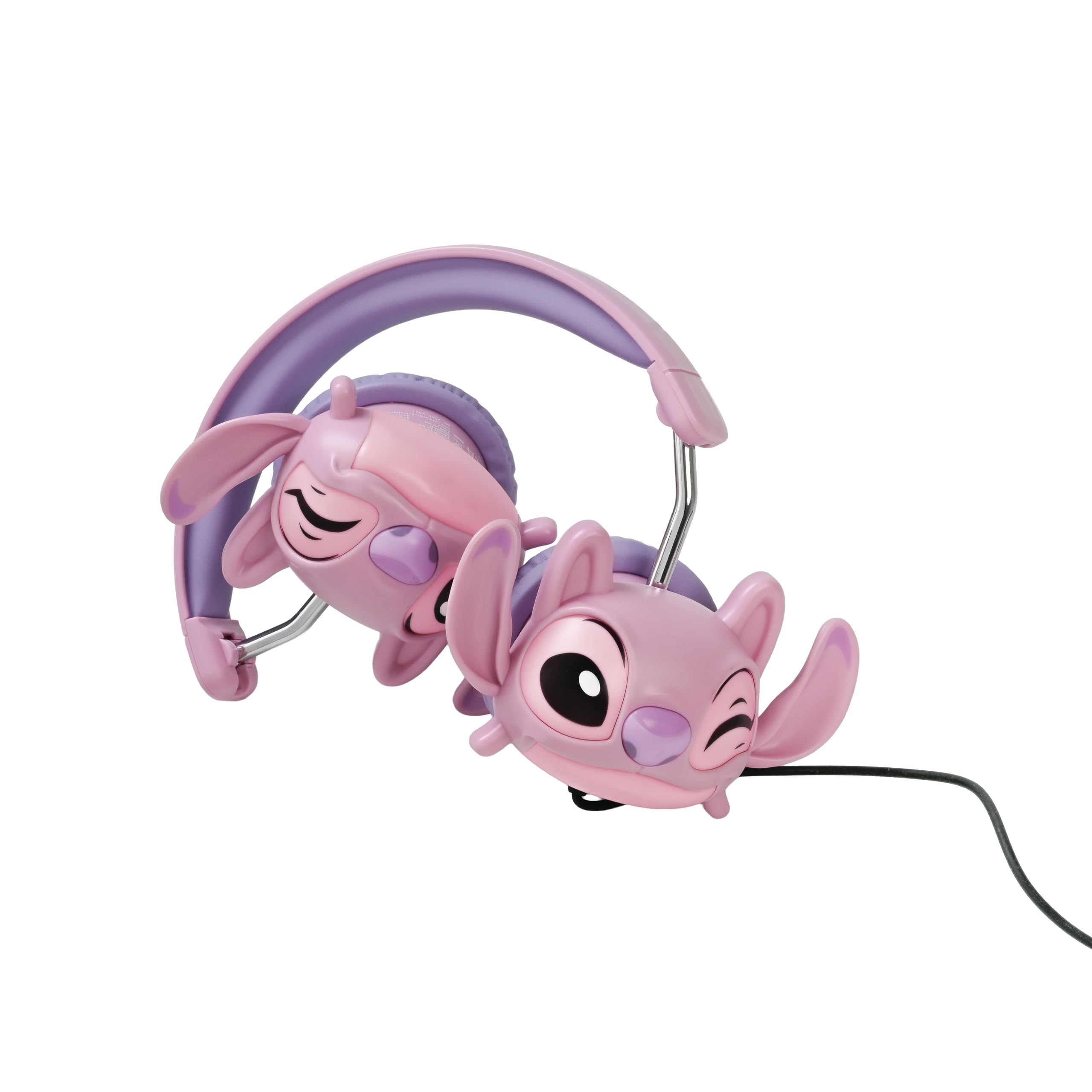 LEXIBOOK, Disney Stitch, Auriculares estéreo con Cable Stitch 3D, Plegables, Potencia de Sonido Limitada, HP015D