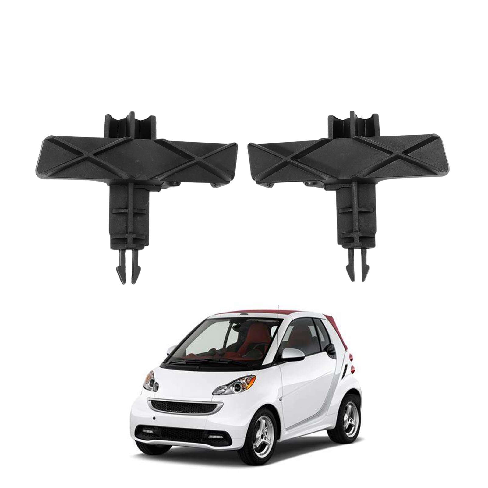 Meccanismo di bloccaggio del cofano per Smart Fortwo 451 2008-2012 Set di 2 meccanismi di bloccaggio del cofano del motore 4517570301C22A 4517570401C22A