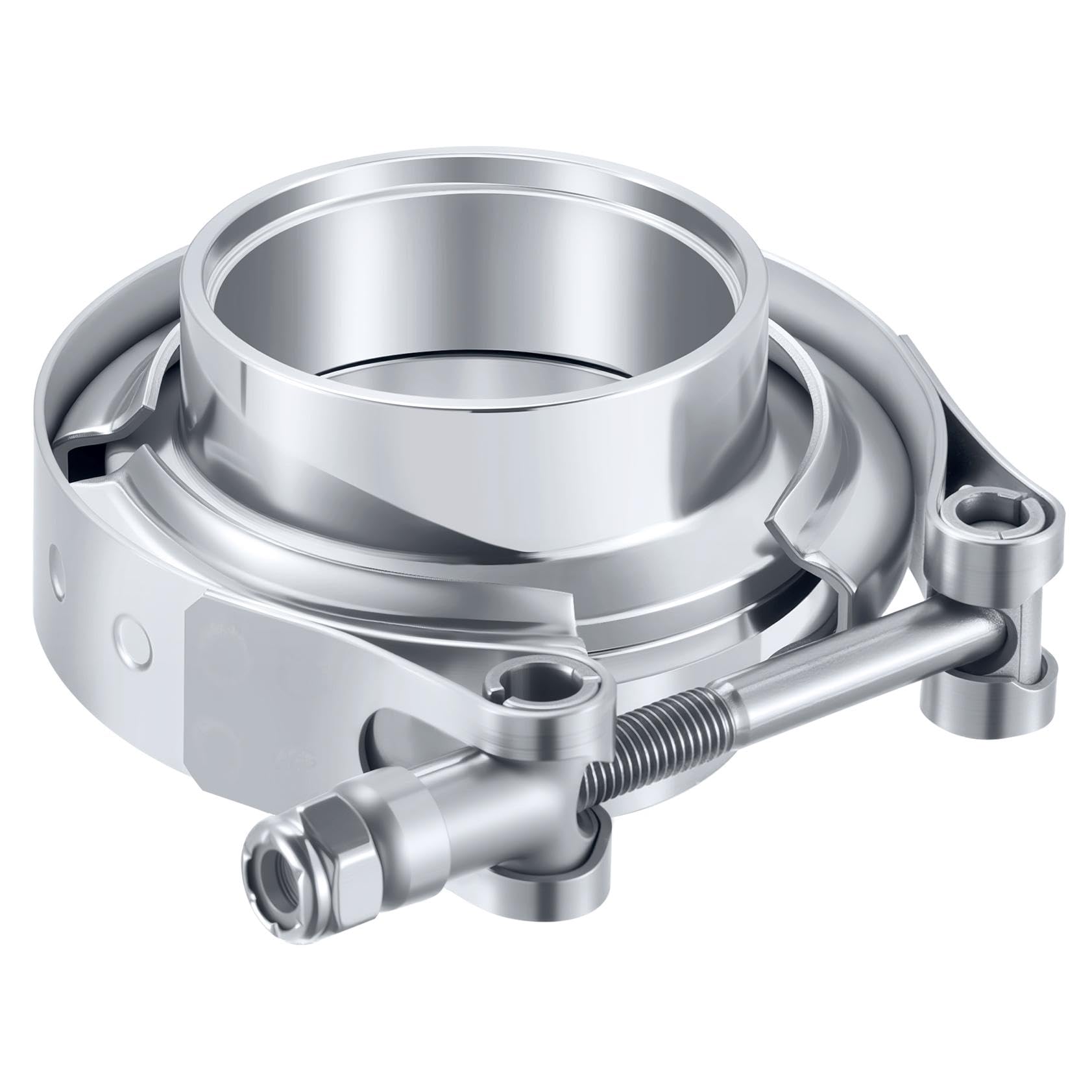 EVIL ENERGY 1.75 Inch V Band Clamp with Flange Male Female 304 Stainless Steel 1PC