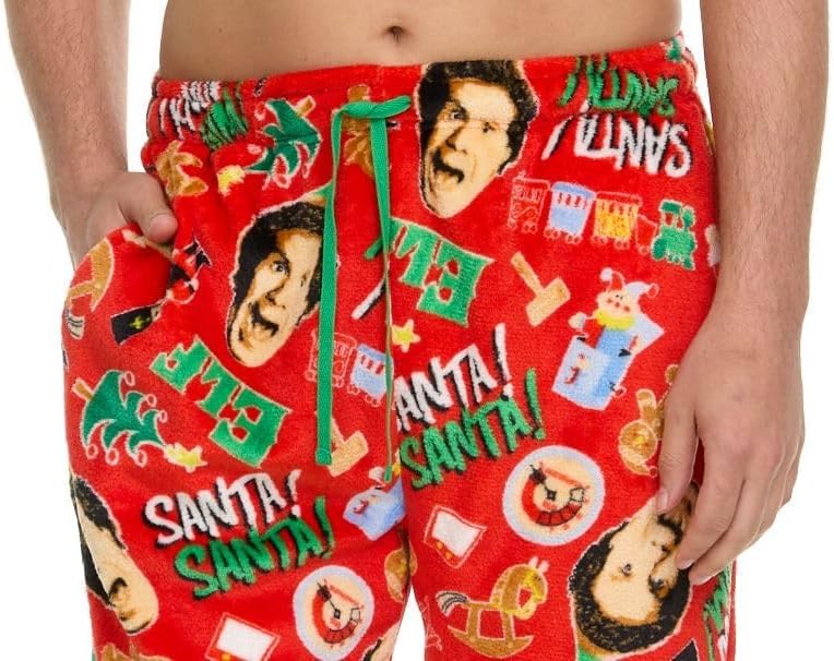 COCO BRANDS ELF Men's All Over Print Pajama Pant with Adjustable, Elastic Waistband - Plush Fleece Sleepwear - Image 6