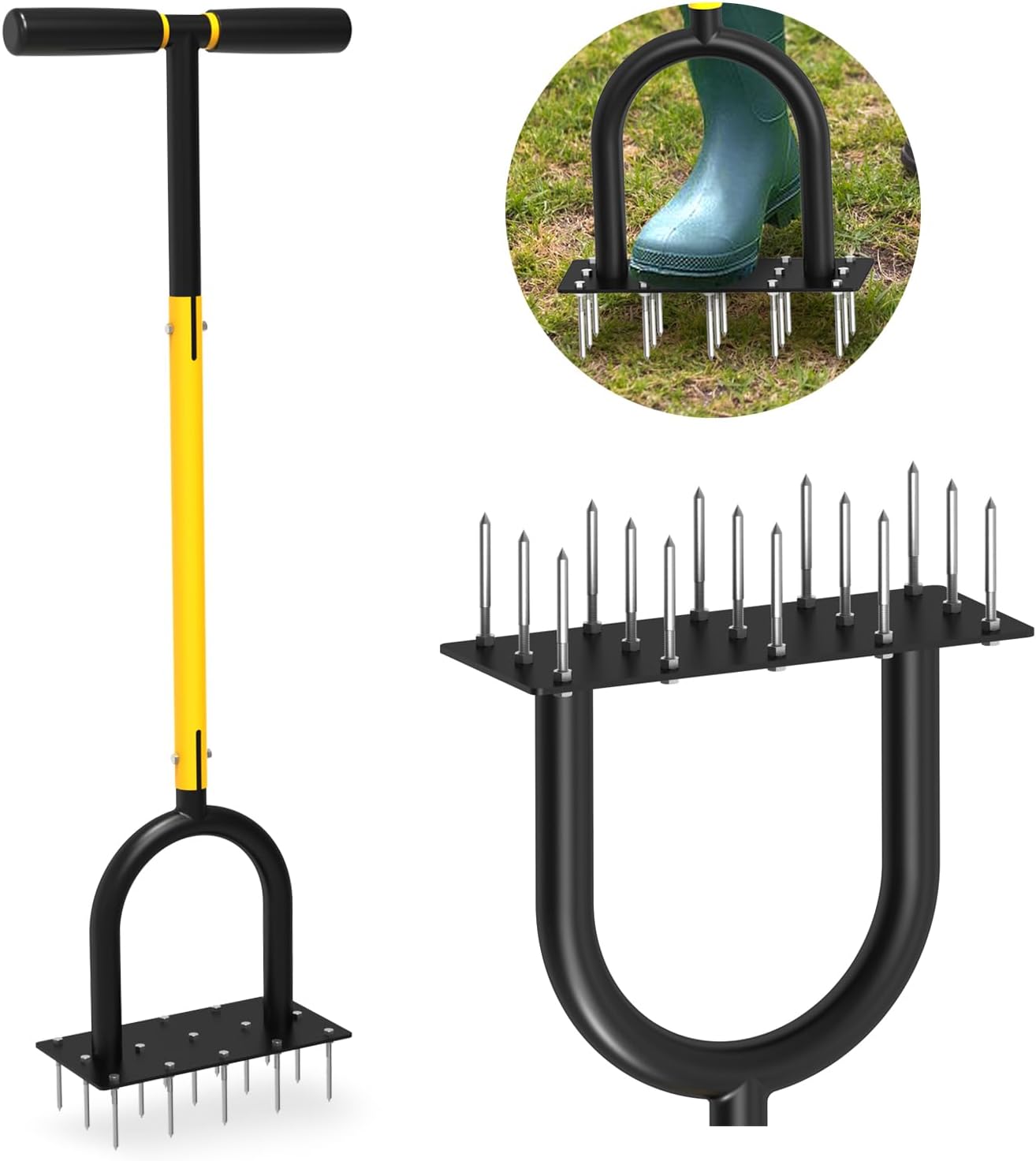Jardineer Spike Lawn Air Aerator Grass Aerator Lawn Tool