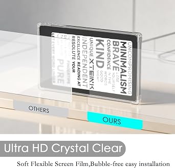 XTEINK X4 電子書籍リーダー用クリア保護ケース 2枚パック ウルトラクリア傷防止フィルム 軽量で耐久性のある保護 超薄型スキン Xteink X4 電子書籍リーダー用