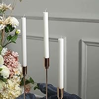 Vista 21 de Efavormart Paquete de 5 Velas cónicas negras premium sin aroma de 9" con mecha acanalada, velas altas de cera para cena