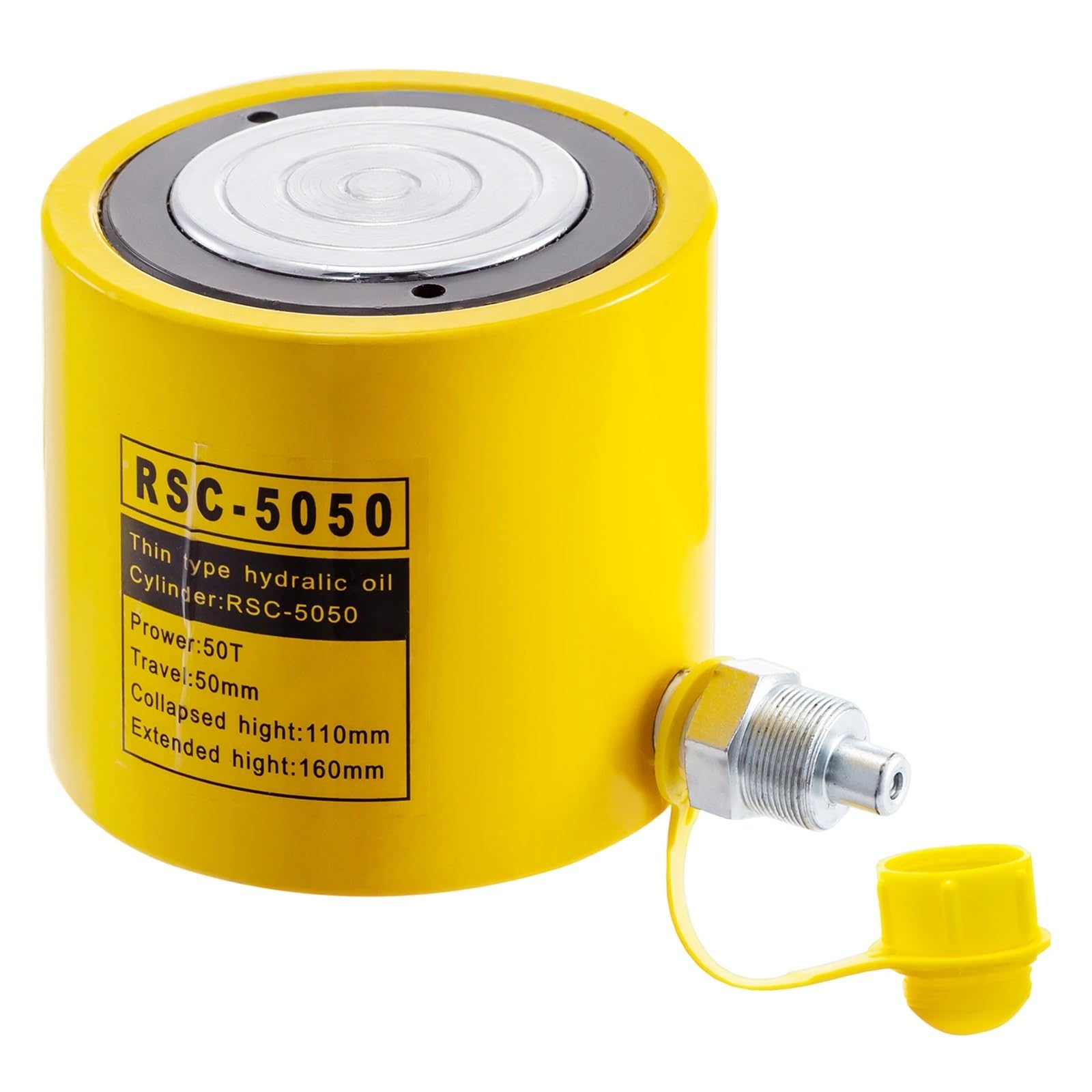 Mthckxjbsuz Giallo 20/50T Hydraulic Cylinder 50/150Mm Jack Hollow Solid Stroke Single Acting Plunger,Reliable Results