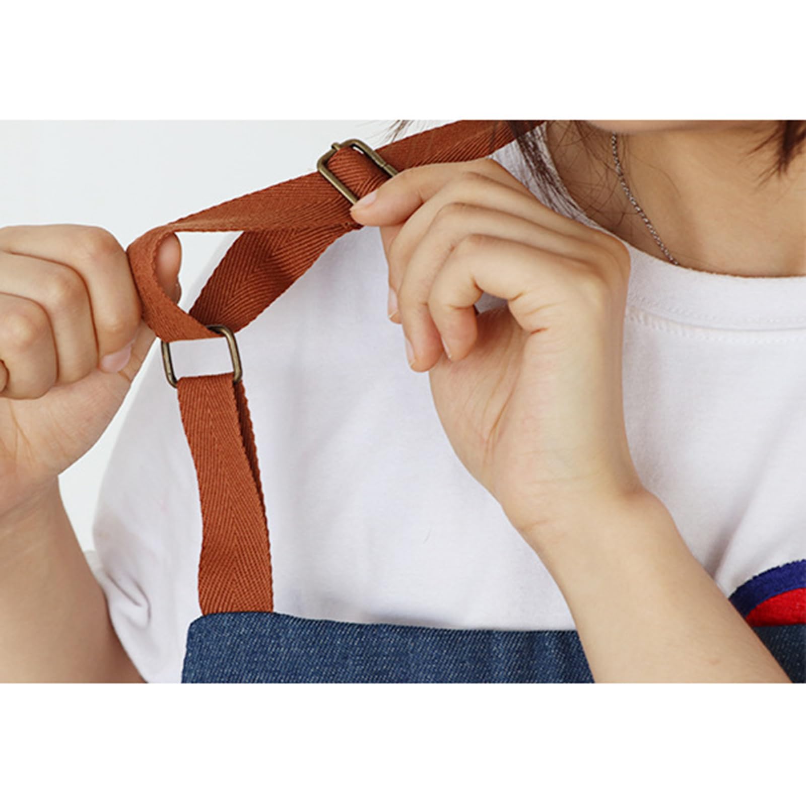 Tabliers, Tablier de chef en jean avec poches for cuisines, tabliers coiffeur for femmes et hommes, tablier réglable bleu B