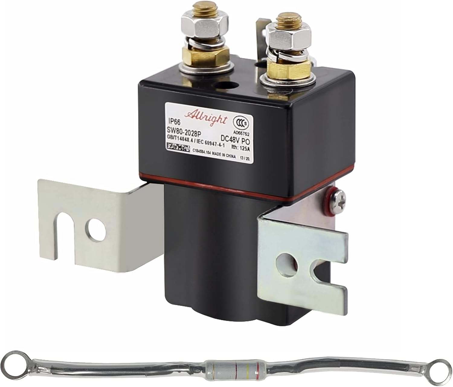 Golf Cart Solenoid 48V 4 Terminal Solenoid Coil, Albright