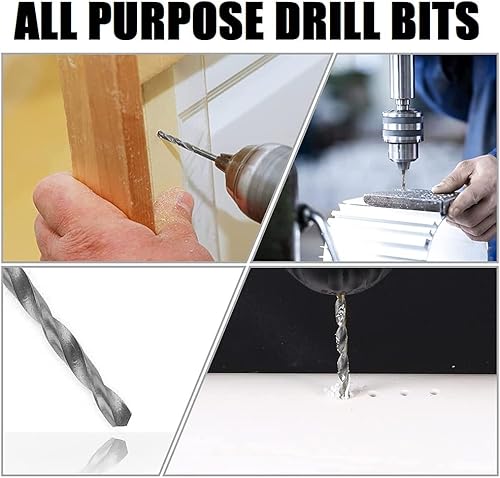 Miniatura 6 de Kit de mini brocas helicoidales de acero de alta velocidad de 0.069 pulgadas con vástago recto para madera y plástico, joyería de madera, cera de