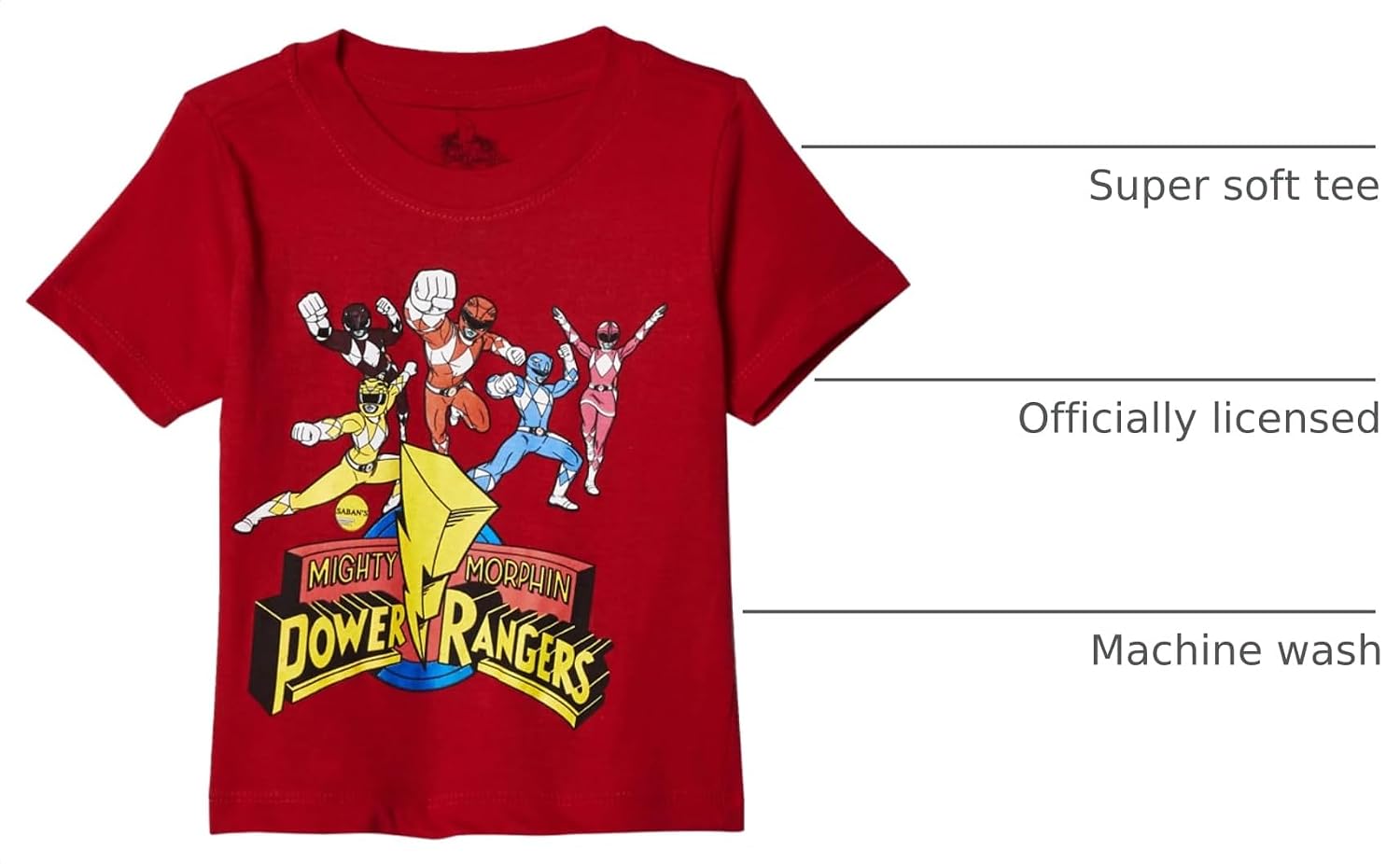 Power Rangers Boys' Short Sleeve T-Shirt