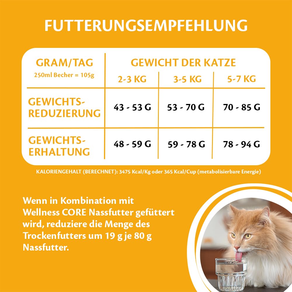 Wellness CORE Sterilised Original 4 kg, Huhn & Truthahn – Katzenfutter Trocken für sterilisierte Katzen, getreidefrei, natürlich, hypoallergen, proteinreich, für eine gesunde Gewichtsregulierung
