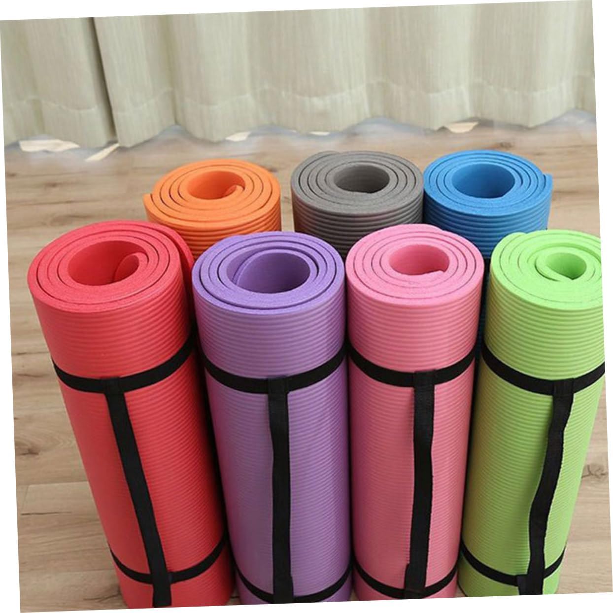 VANZACK Yoga Knee Pad Cushion Non Slip Exercise Mat for Yoga and Gym Workouts Blue Includes Strap Extra Thick Comfort for Kneeling and Floor Exercises