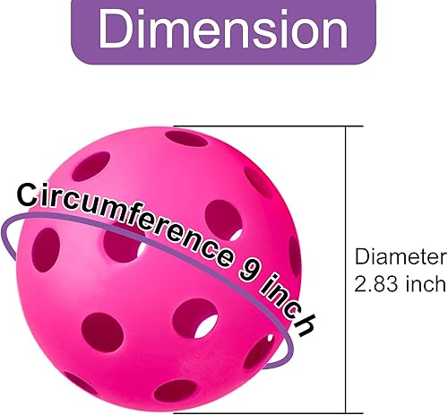 Miniatura 2 de Coopay Paquete de 2480 pelotas de práctica de béisbol, bolas de entrenamiento de plástico, bolas de softball huecas ligeras para golpe,