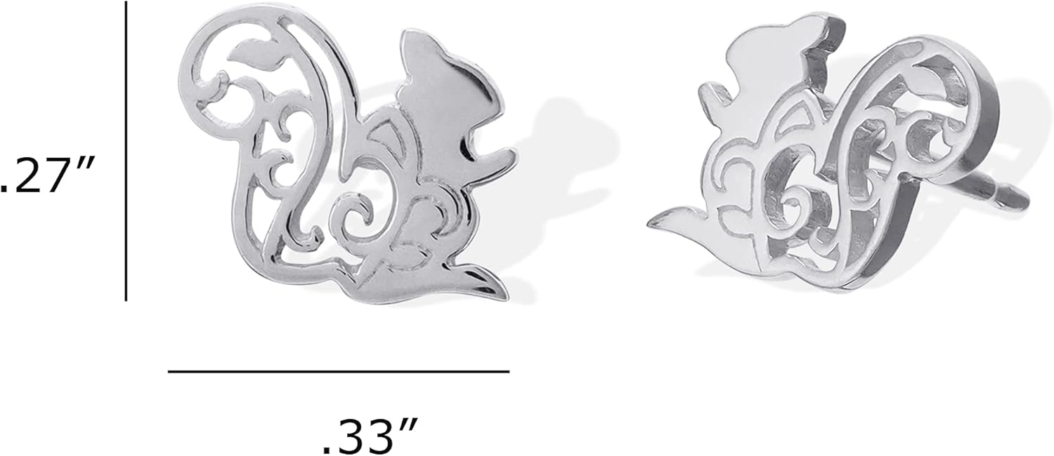 Boma Jewelry Sterling Silver Squirrel Chipmunk Stud Earrings - Image 5