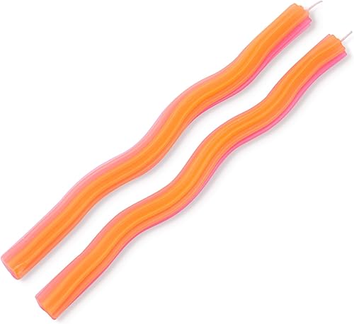Miniatura 4 de Wiggle Candles - Velas cónicas con diseño bailarín, colores brillantes, 78 pulgadas de diámetro x 11 pulgadas de largo, diseñadas por Lex Pott,