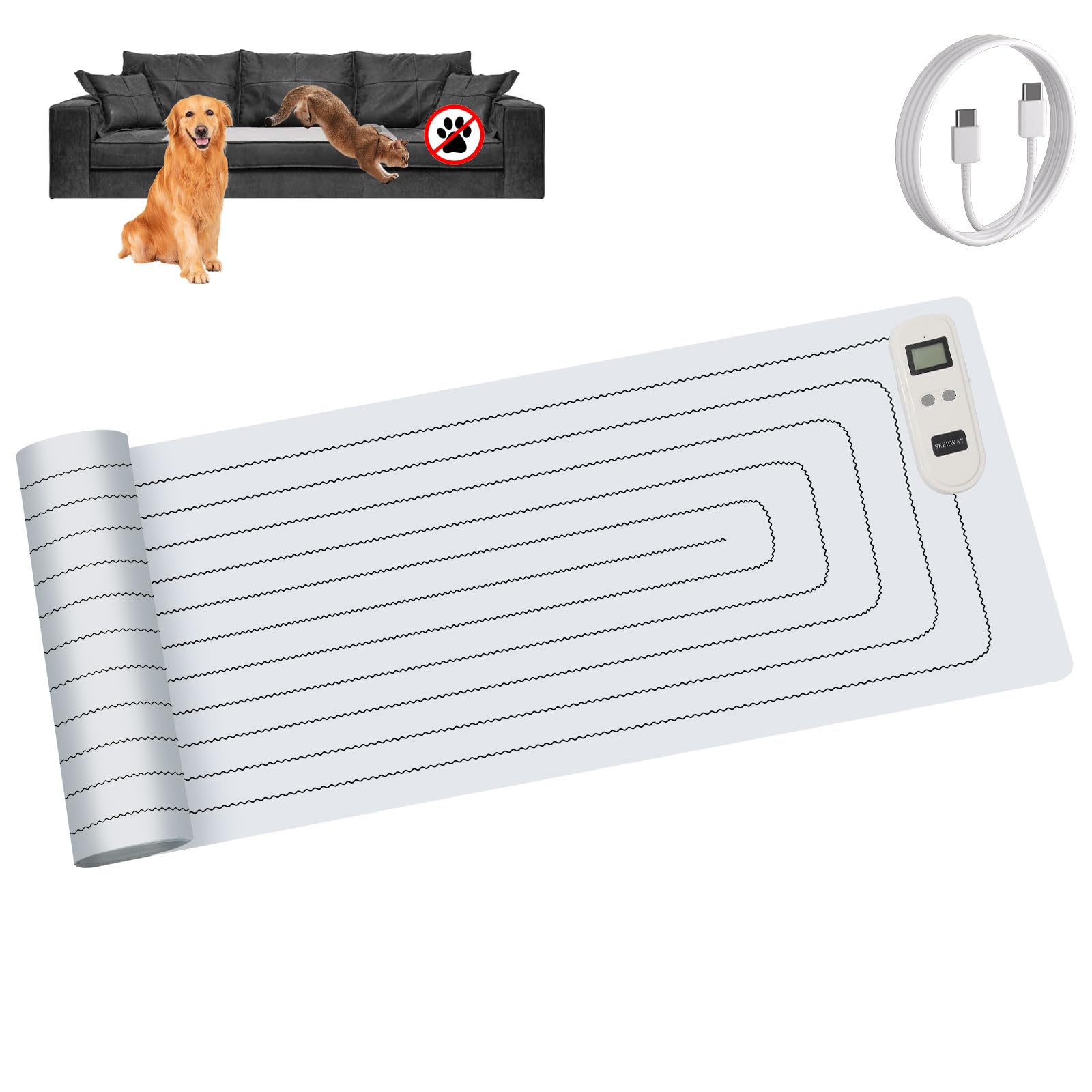 Amazon.com : SEERWAY Pet Shock Mat for Dogs & Cats, 60