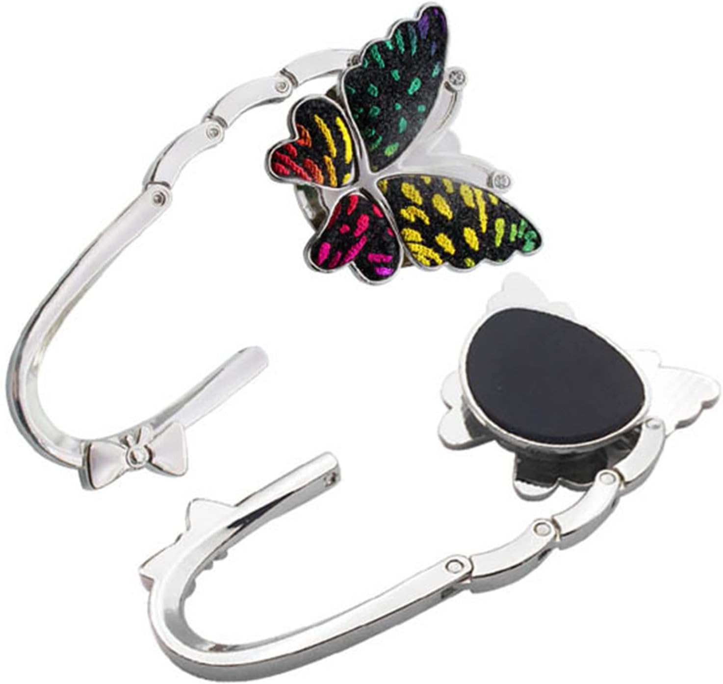 Colored Butterfly- Bowknot Table Bag Hook Fashion Multifunction Folding Ladies Bag Buckle Handbag Hook for Bag Hanging image 4