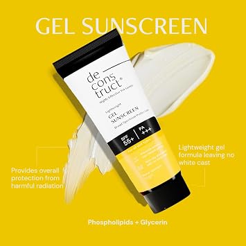 Deconstruct Sun Protect Duo | 10% Vitamin C Face Serum (30 ml) + Gel Sunscreen (50 g) Pack of 2