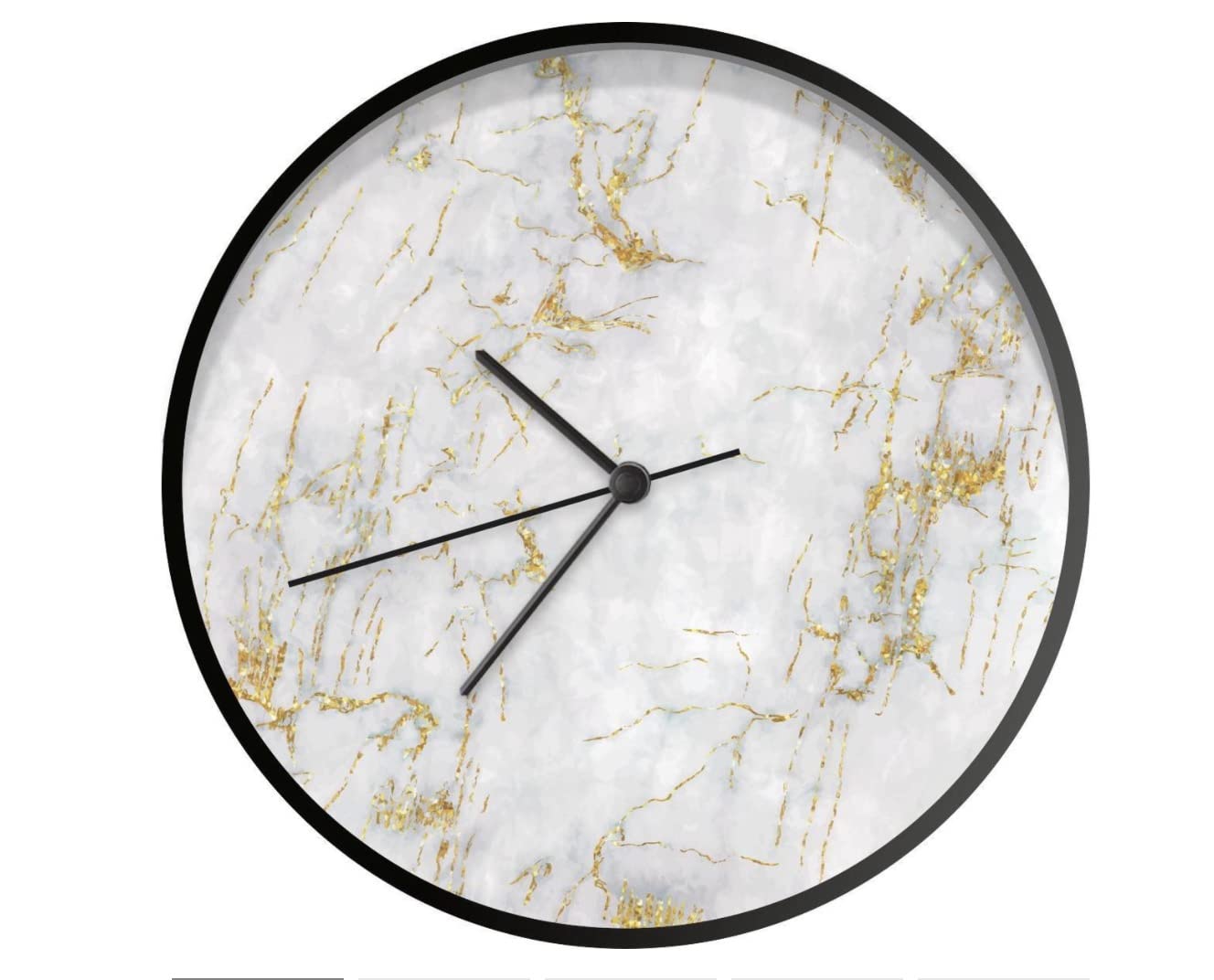 Horloge Murale Numérique Noire et Blanche Ø 30 cm pour Salon Moderne