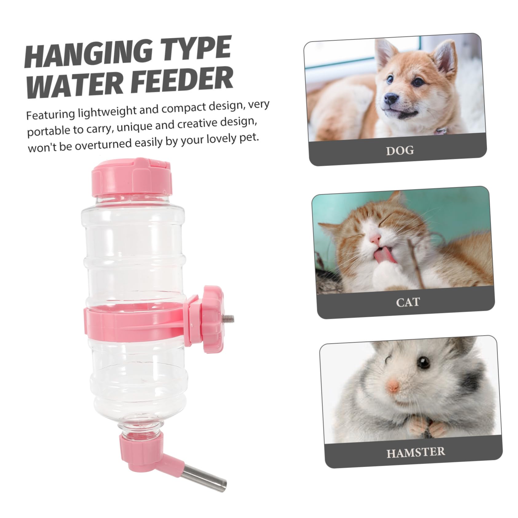 SUPVOX 3juegos Dispensador Automático De Agua para Bebedero para Hámster y Conejos Diseño Antivuelco Material Seguro Olores para Mantener Mascota Hidratada y