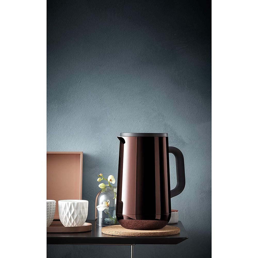 WMF Impulse Isolierkanne 1l, Thermoskanne für Tee oder Kaffee, Druckverschluss, hält Getränke 24h kalt & warm, vintage kupfer