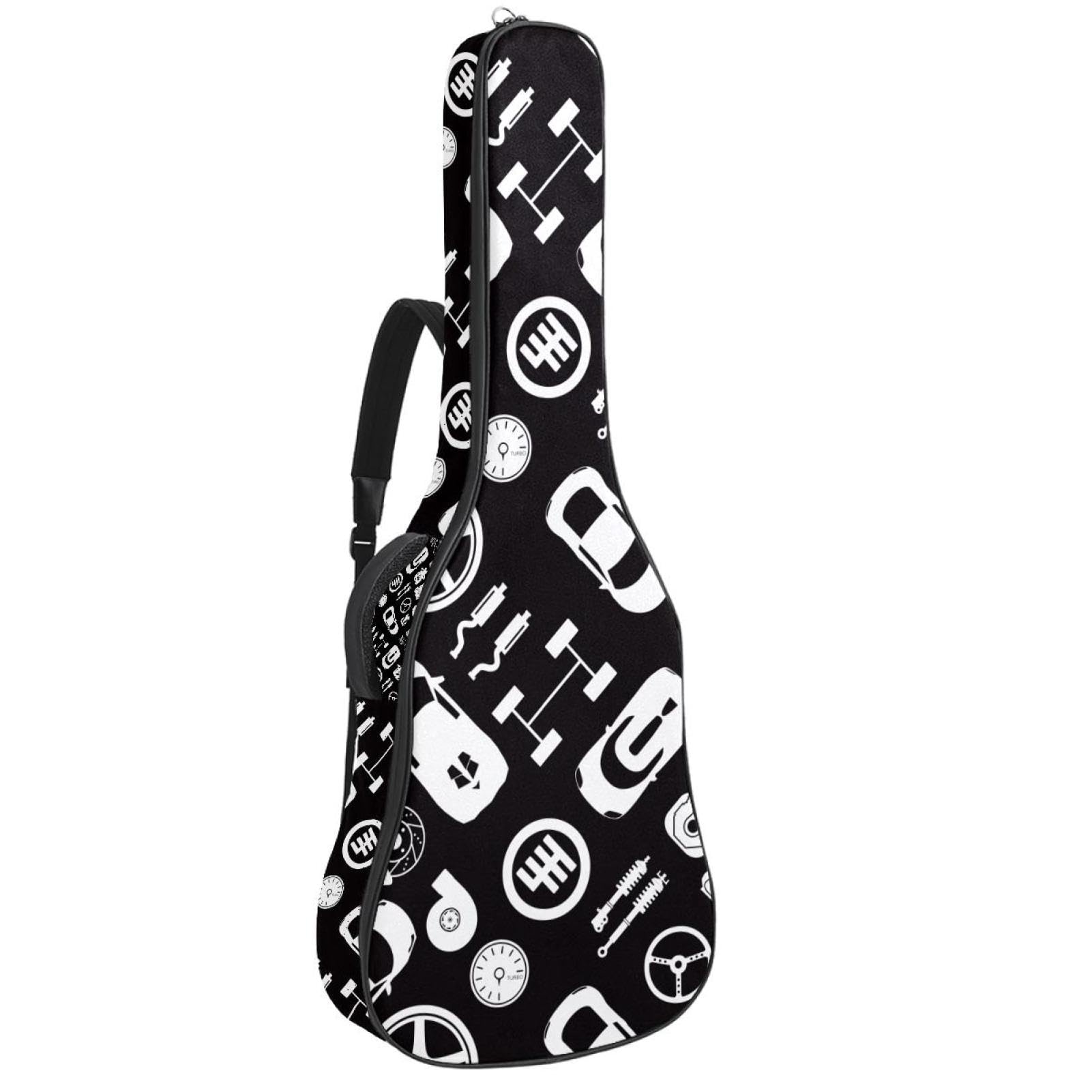 Torba na gitarę akustyczną wodoodporny plecak na gitarę grubo miękko wyściełany samochód klasyczna obudowa na gitarę, wielobarwny, 42.9x16.9x4.7 in, Organizer do torby