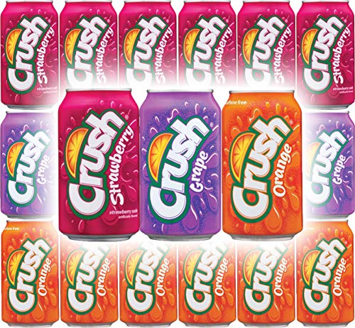 Amazon Com Crush Orange Strawberry Grape Soda Variety Pack 12 Fl Oz Cans Pack Of 18 Total Of 216 Fl Oz Grocery Gourmet Food