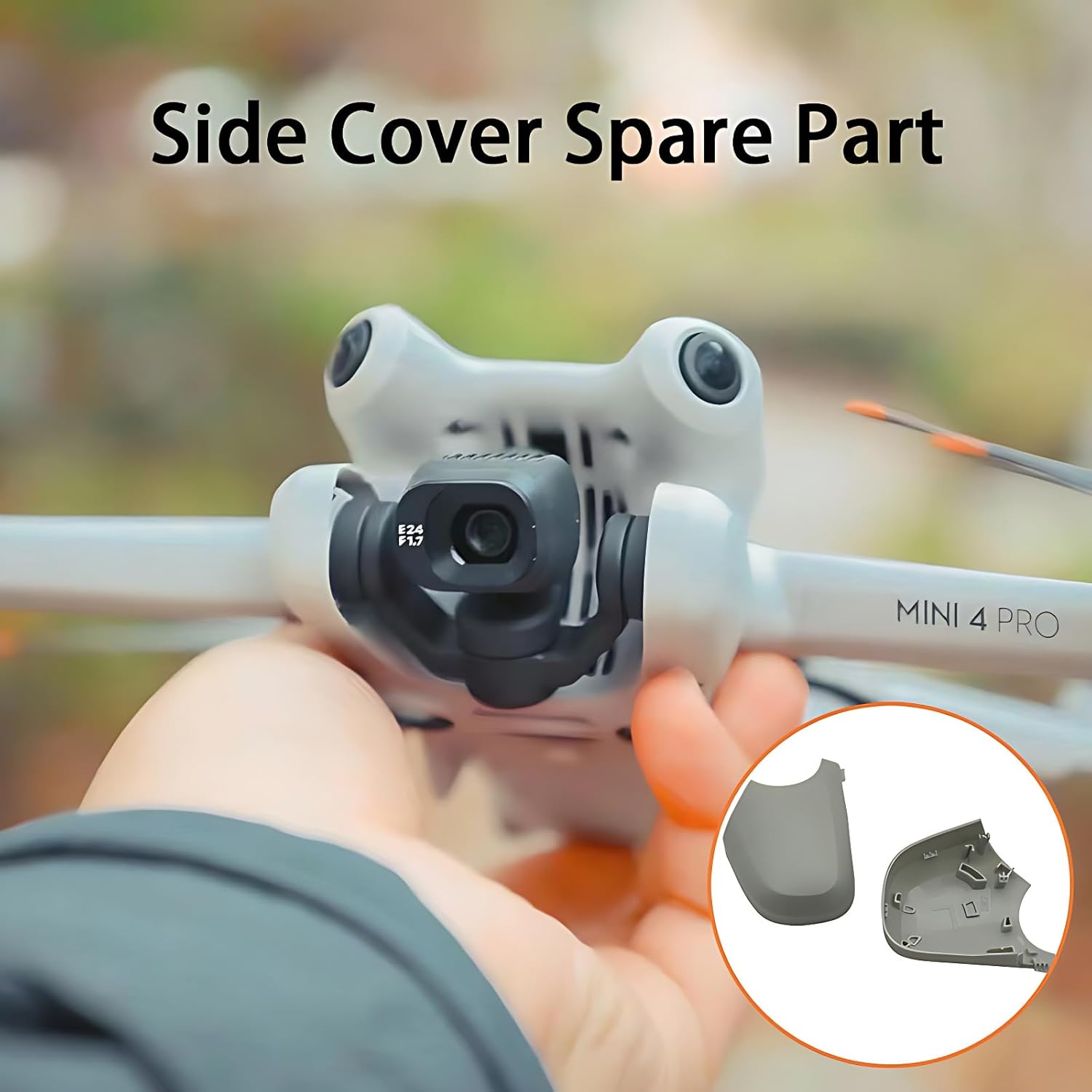 Side Cover Replacement Gimbal Left Right Side Caps Protective Cover Fuselage Spare Parts For Dji Mini 4 Pro Drone Accessories(Left+Right)