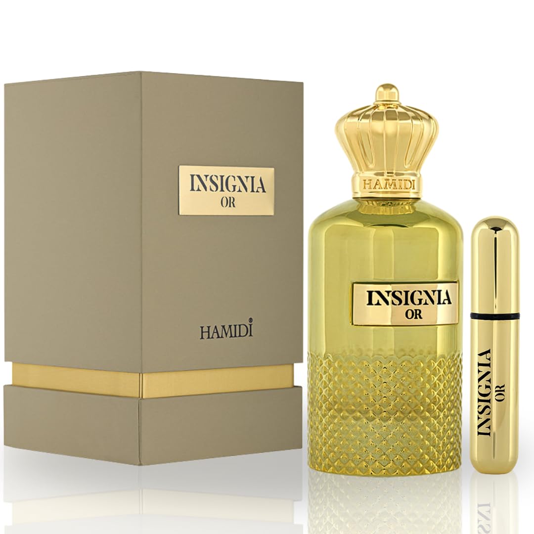 HamidiINSIGNIA OR Eau De Parfum Spray 105ML (3.5 OZ) - Long Lasting Perfume for Women & Men, Captivating & Harmonious Blend, Unisex Perfume