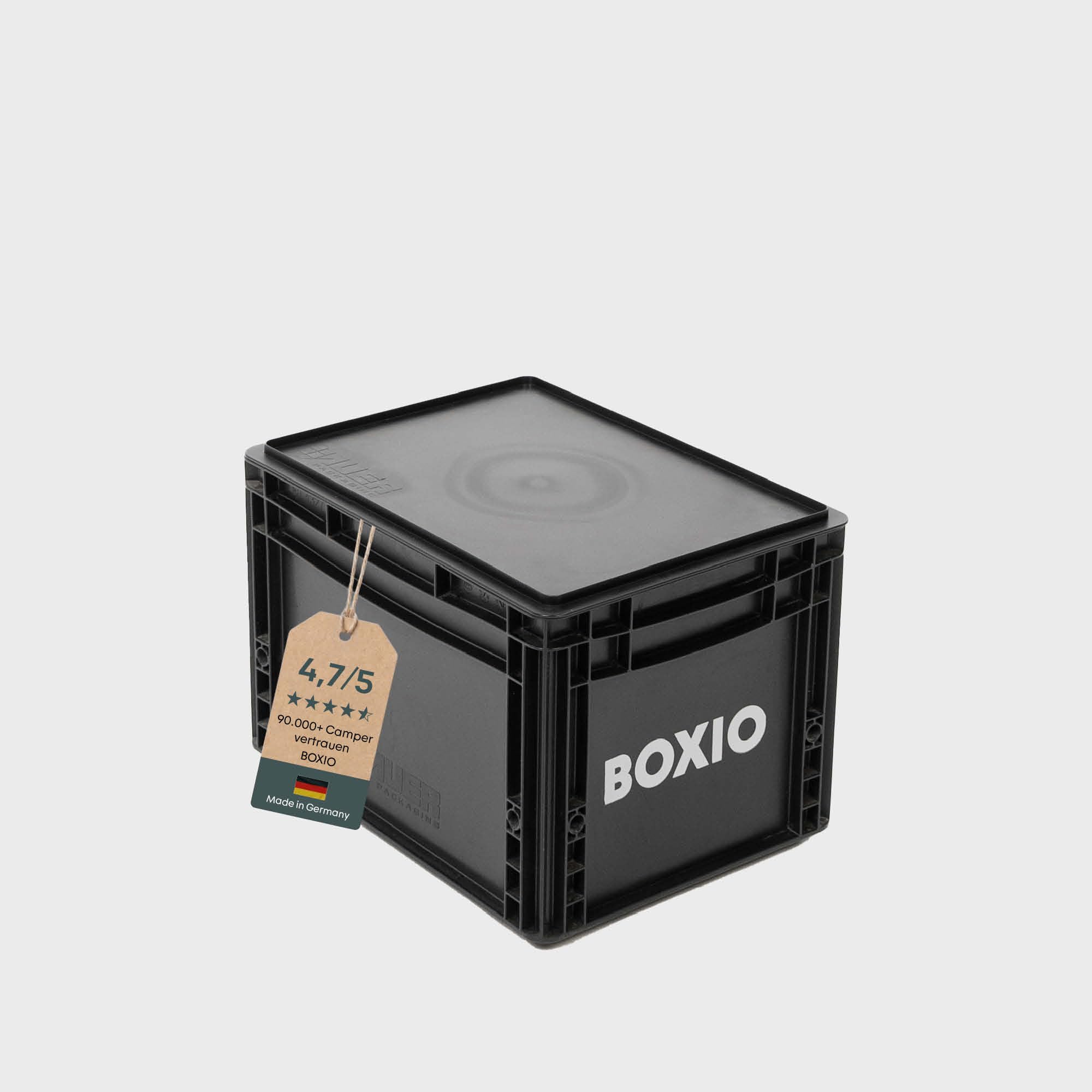 BOXIO - SOLO: Aufbewahrungsbox mit Deckel - Eurobox 40x30 x 28 cm 40x30x28 (1x)