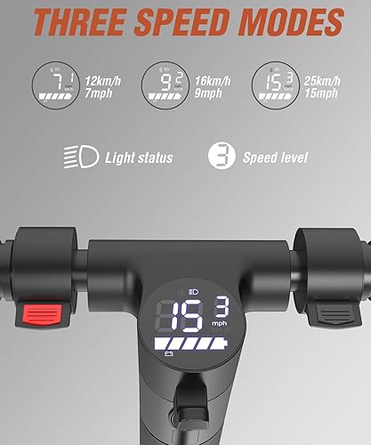 Miniatura 3 de Scooter Electric for Adults 15 Mph Speed,350W Power,12Mile Range, 8.5" Cushioning Solid Tires,Foldable S25 Electric Scooter Adults with Lock Braking