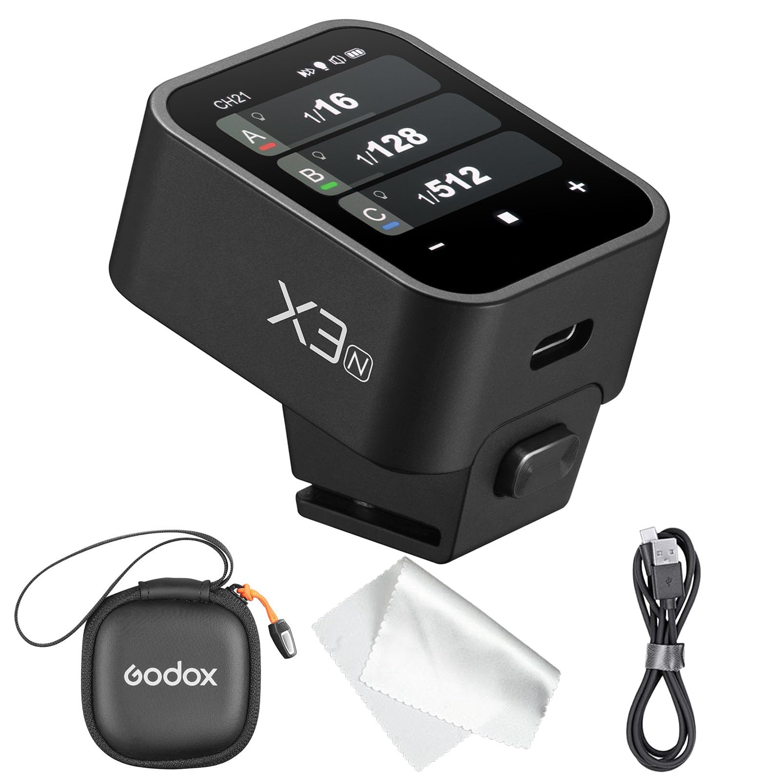Godox X3N TTL Wireless Flash Trigger for Nikon - OLED Touchscreen Transmitter, Built-in Lithium Battery, Perfect for Godox V1 & V100