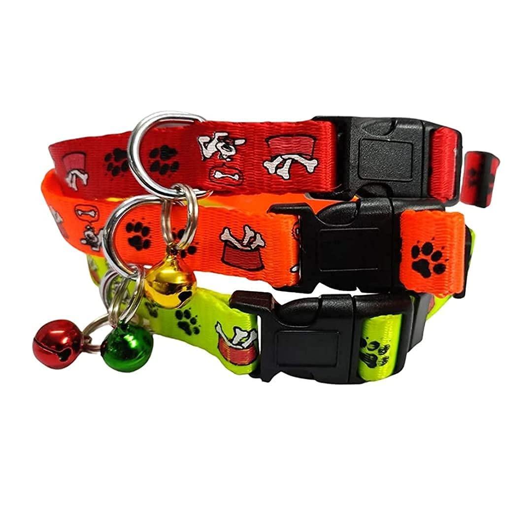 Woofy Puppy Soft Nylon Collar | Neck Belt with Bell for Puppy, Small Dog and cat 10MM (Pack of 2, Color May Vary) (B0BLSRCTBW) Amazon Price History, Amazon Price Tracker
