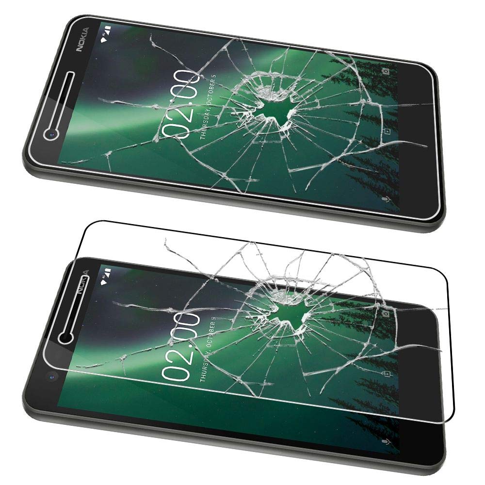 Cover Per Nokia 2 In Silicone Trasparente + Vetro Temperato – Protezione TPU Antiurto, Sottile E Leggera
