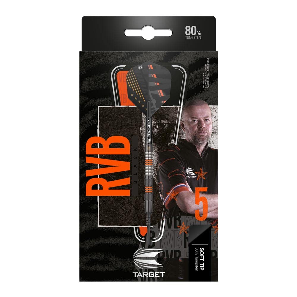 レイモンド・ヴァン・バーナベルド選手モデル TARGET RVB80 BLACK target】RVB 80ブラック STEEL 24g ターゲット ハードダーツ