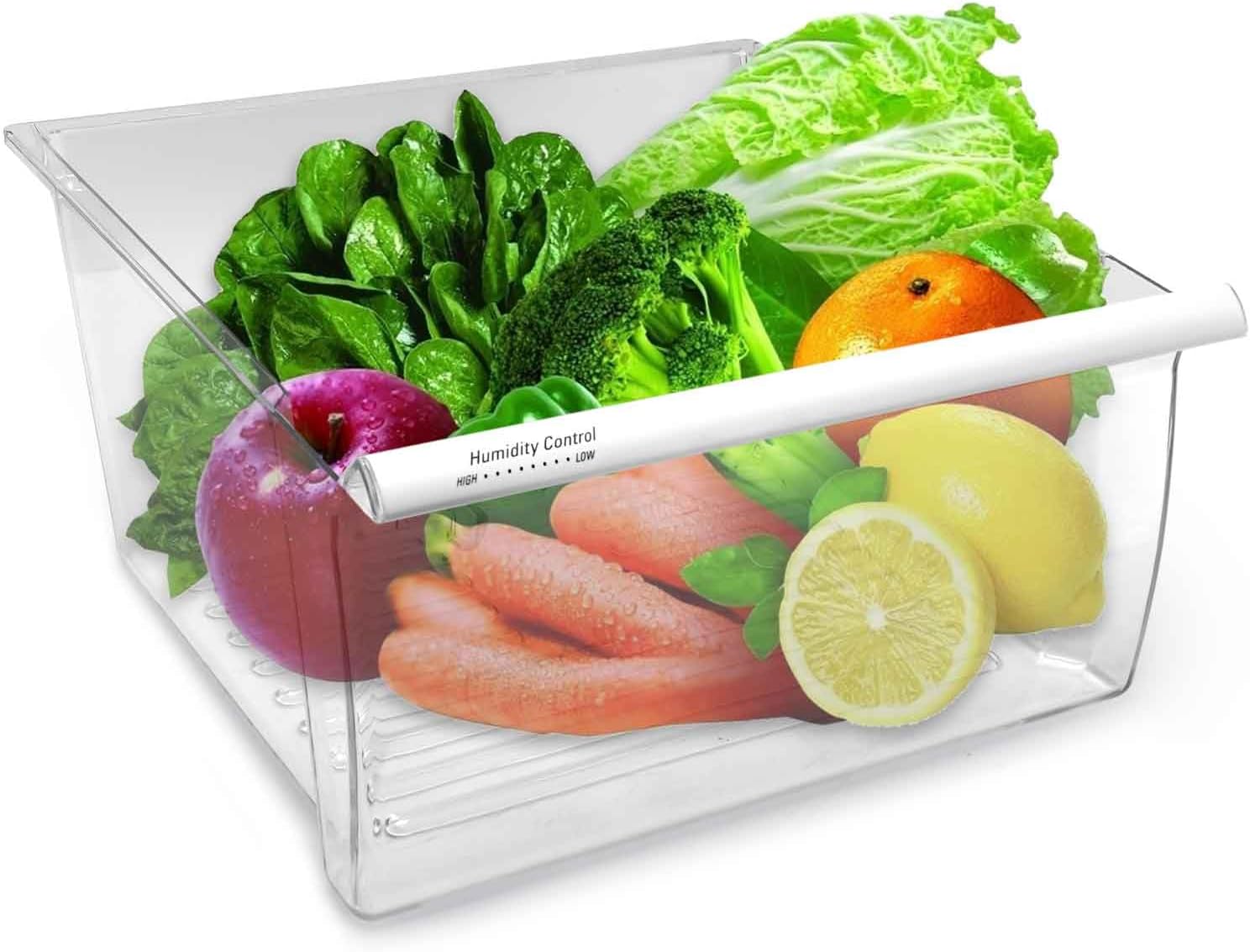 Lucky Seven 2188656 Crisper Bin, compatible with Whirlpool Refrigerator,Fridge Drawers,Kenmore Refrigerator Parts,Whirlpool Shelf Replacement- WP2188656,2188656 Fridge Crisper Drawer (Upper)