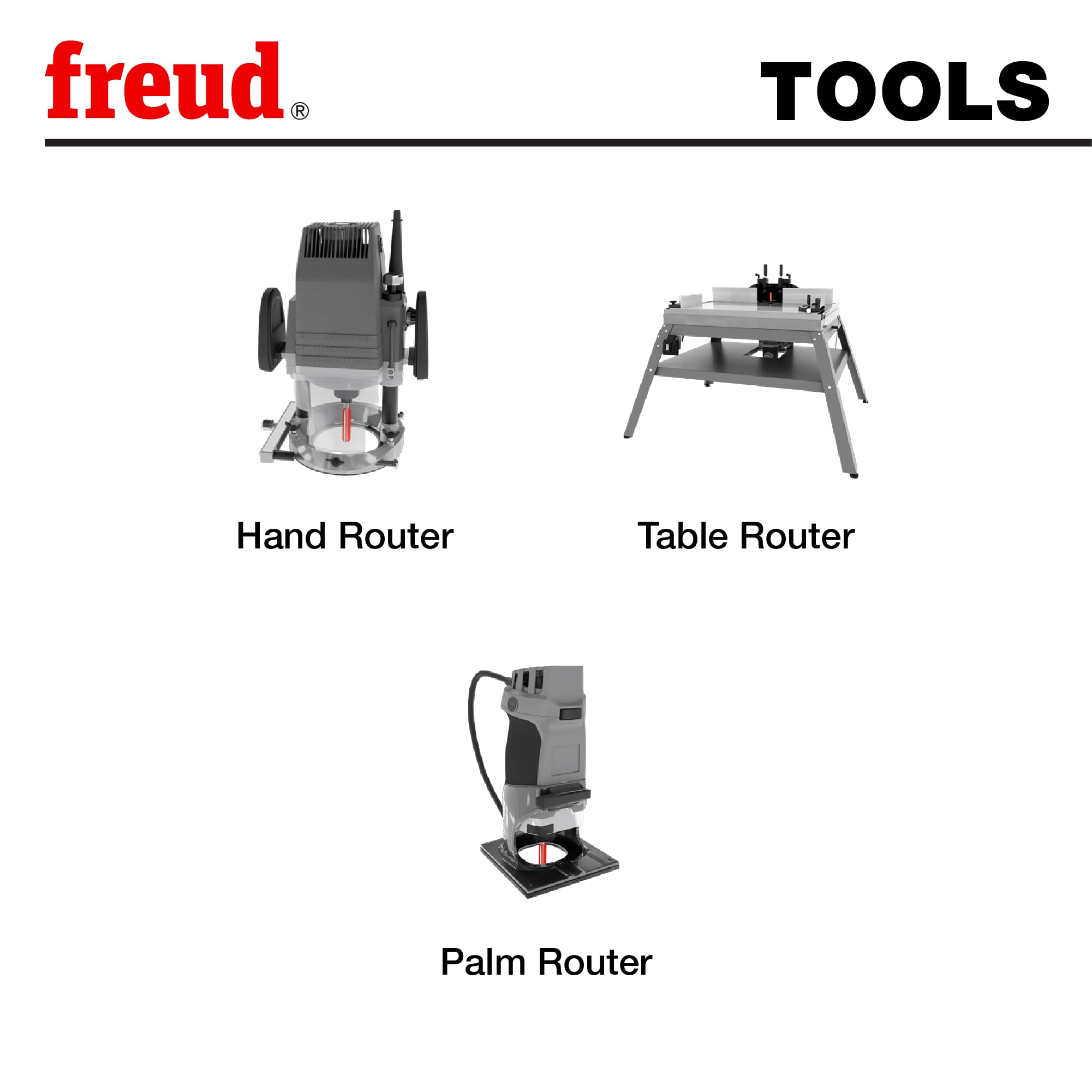 Freud 32-504: frezowanie zlicowane: 1/8",1/4",5/16",3/8",7/16",1/2", frez z łożyskowanym trzpieniem