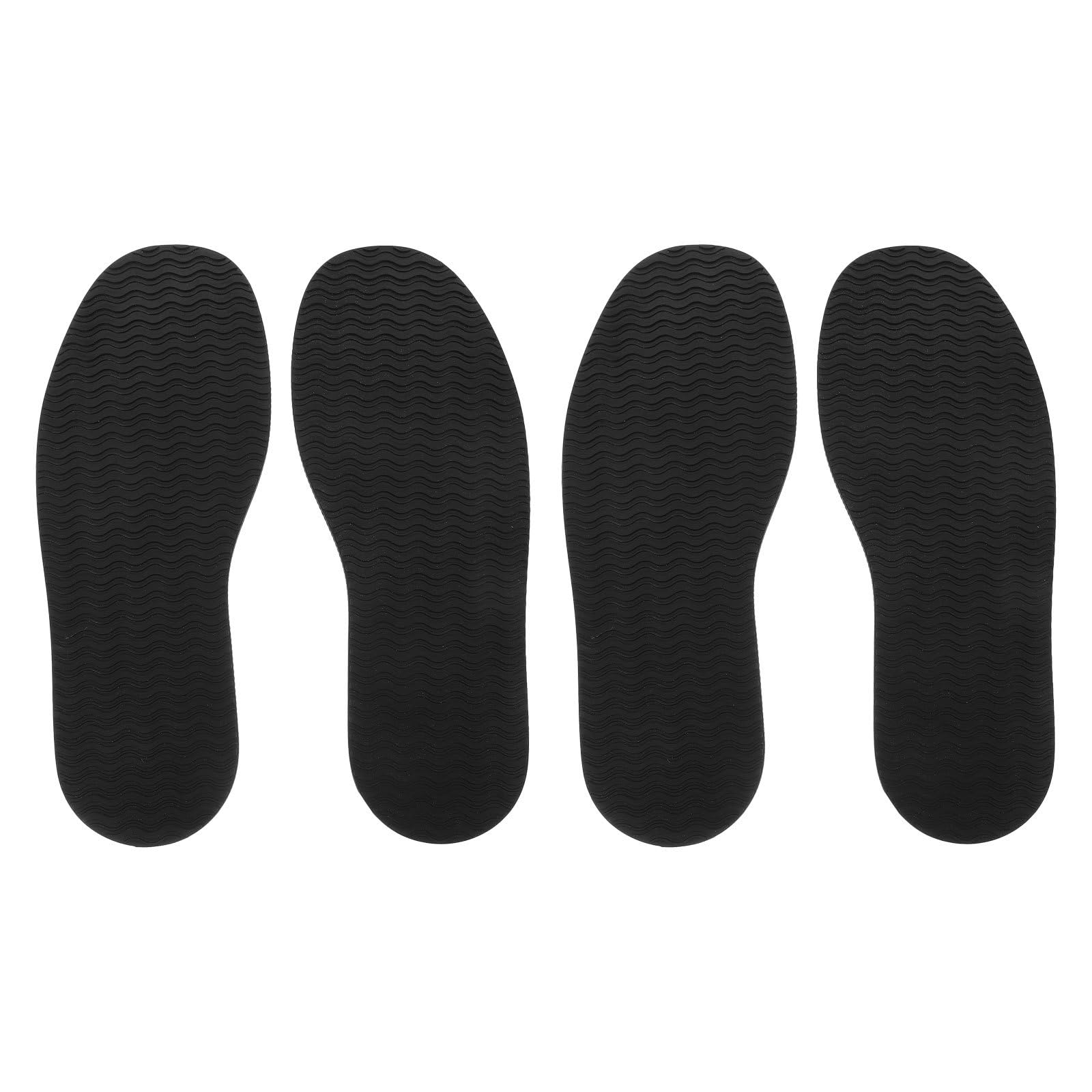 2 pares de suelas de goma para reparación y reemplazo, 4 mm de | Lámina antideslizante con textura ondulada, 33 cm de largo, recortable, almohadilla con patrón de agarre para botas y