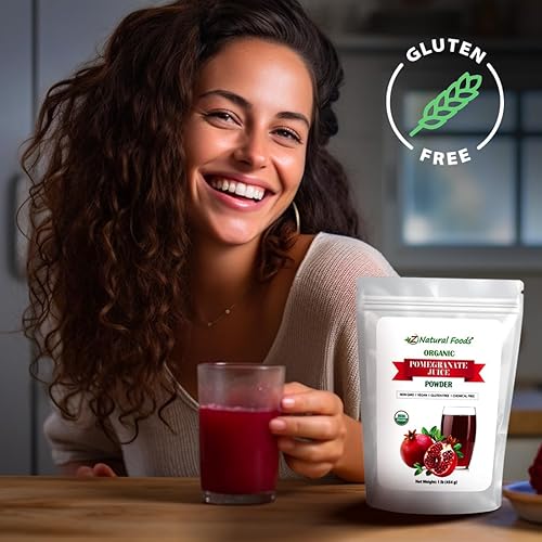 Miniatura 7 de Jugo de granada orgánico en polvo, 1 libra, disfruta del delicioso sabor durante todo el año, potentes beneficios antioxidantes, mezcla en batidos,
