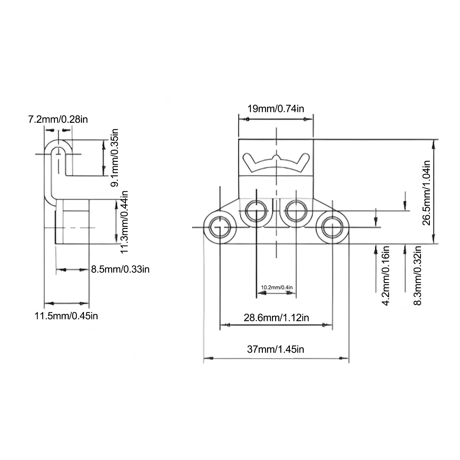 Tie Bar Guide for Casement Windows - Nylon Replacement 10 Pack - 3