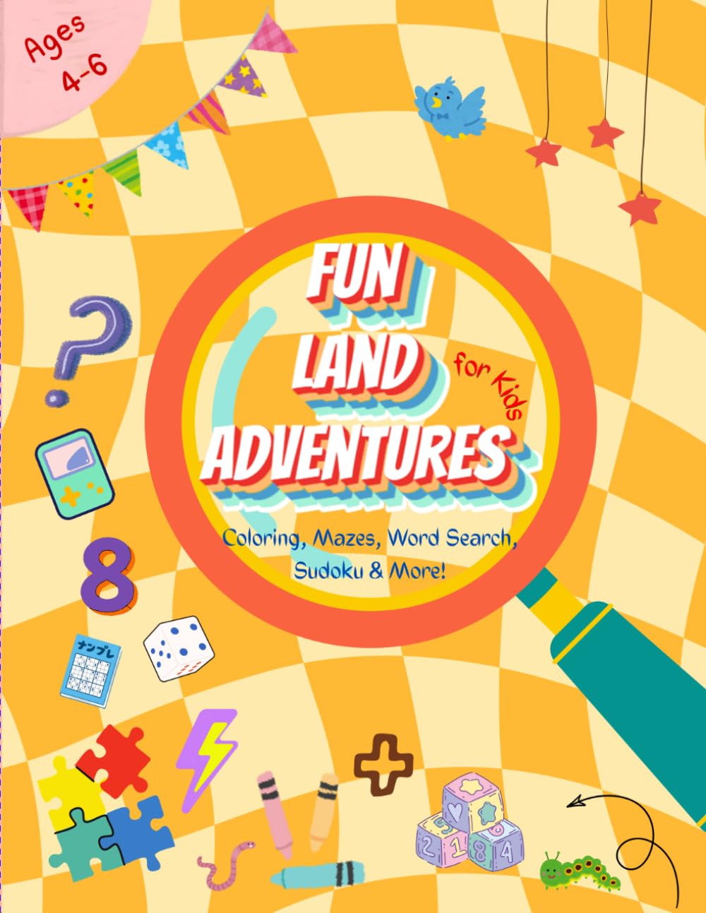 Fun Land Adventures For Kids: Coloring, Mazes, Word Search, Sudoku & More!